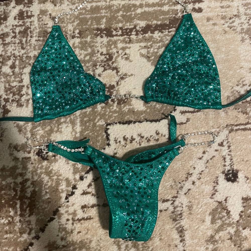 Green toxic Angel competition bikini